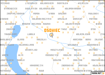 map of Osowiec