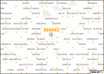 map of Osowiec