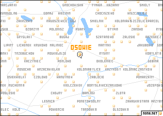 map of Osówie