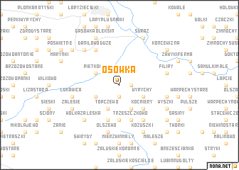 map of Osówka