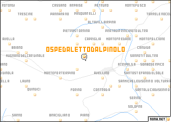 map of Ospedaletto dʼAlpinolo
