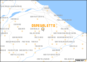 map of Ospedaletto