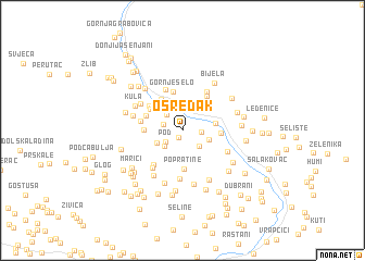 map of Osredak