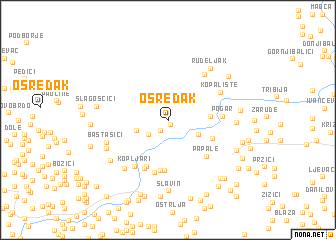 map of Osredak