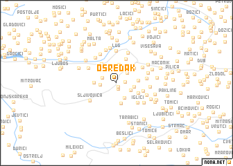 map of Osredak