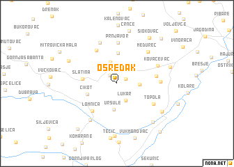 map of Osredak