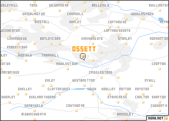 map of Ossett