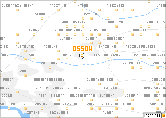 map of Ossów