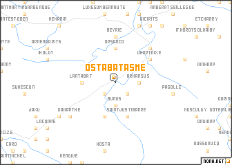 map of Ostabat-Asme