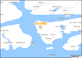 map of Østabø