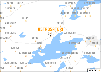 map of Östad Säteri