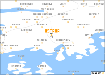 map of Östanå