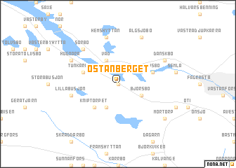 map of Östanberget