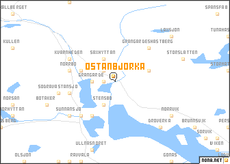 map of Östanbjörka