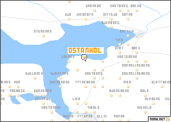 map of Östanhol