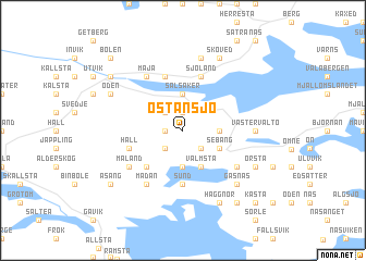 map of Östansjö