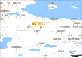 map of Östantorp