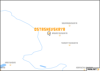 map of Ostashevskaya