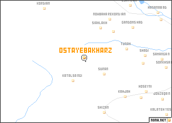 map of Ostā-ye Bākharz