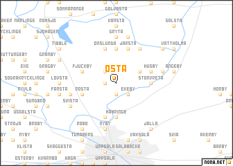 map of Östa