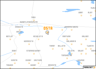 map of Östa