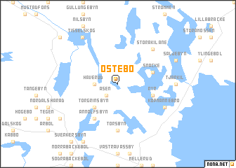 map of Östebo