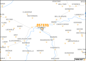 map of Ostend