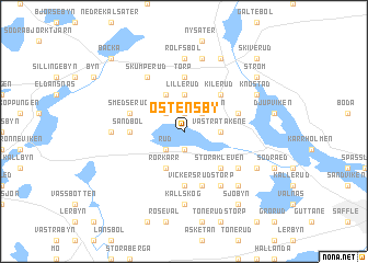map of Östensby
