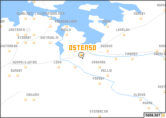 map of Östensö