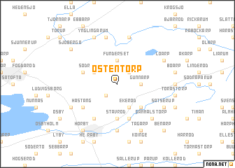 map of Östentorp