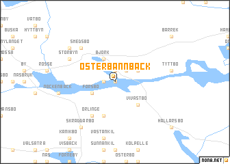 map of Österbännbäck