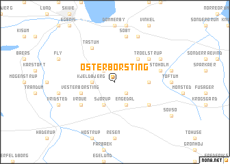map of Øster Børsting