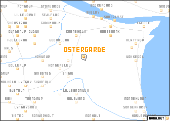 map of Østergårde