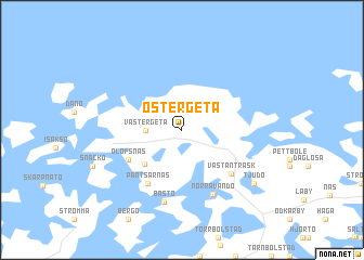 map of Östergeta