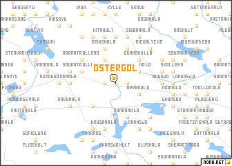 map of Östergöl