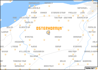 map of Øster Hornum