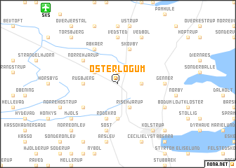 map of Øster Løgum