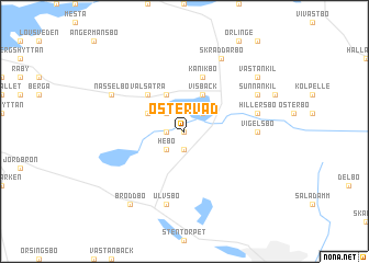 map of Östervad