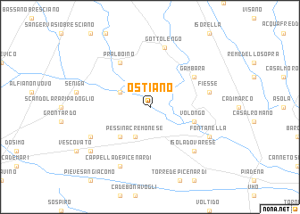 map of Ostiano