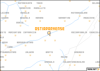 map of Ostia Parmense