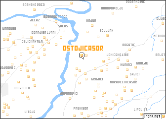 map of Ostojića Šor