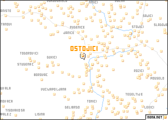 map of Ostojići