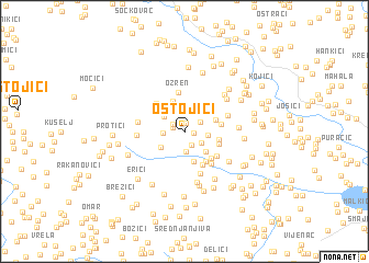 map of Ostojići
