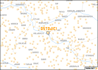 map of Ostojići