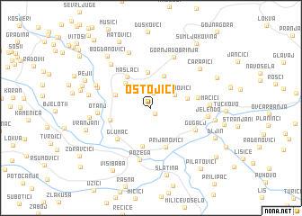 map of Ostojići