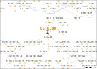 map of Ostojów