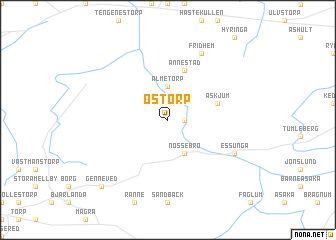 map of Östorp