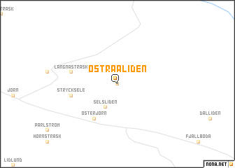 map of Östra Åliden