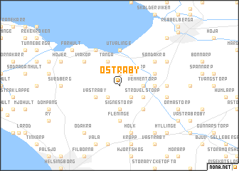 map of Östraby