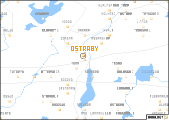 map of Östraby